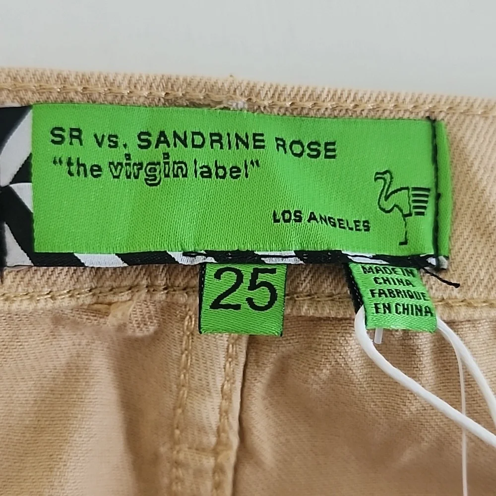 Sandrine Rose by Free People Beige Shorts with Side Zippers Size 25